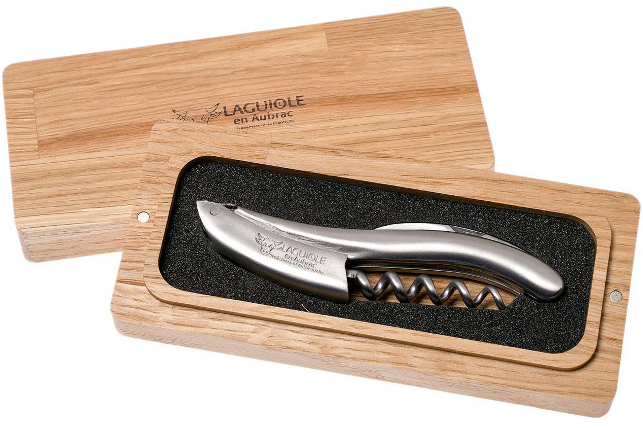 Laguiole en Aubrac kelnersmes roestvaststaal mat, SOP99IMI