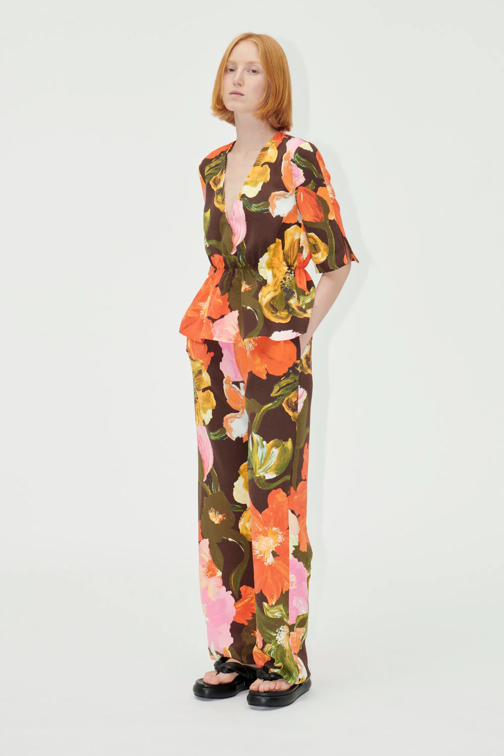 Stine Goya  Naica bluse - Summer Night Poppies