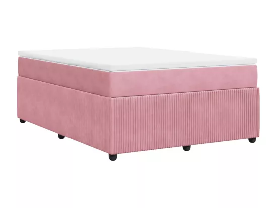 Sommier à lattes de lit avec matelas Rose 140x190 cm Velours