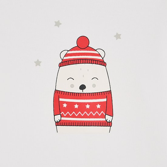 Noël Pyjama 2 pièces   rouge et blanc        de               P'tit bisou