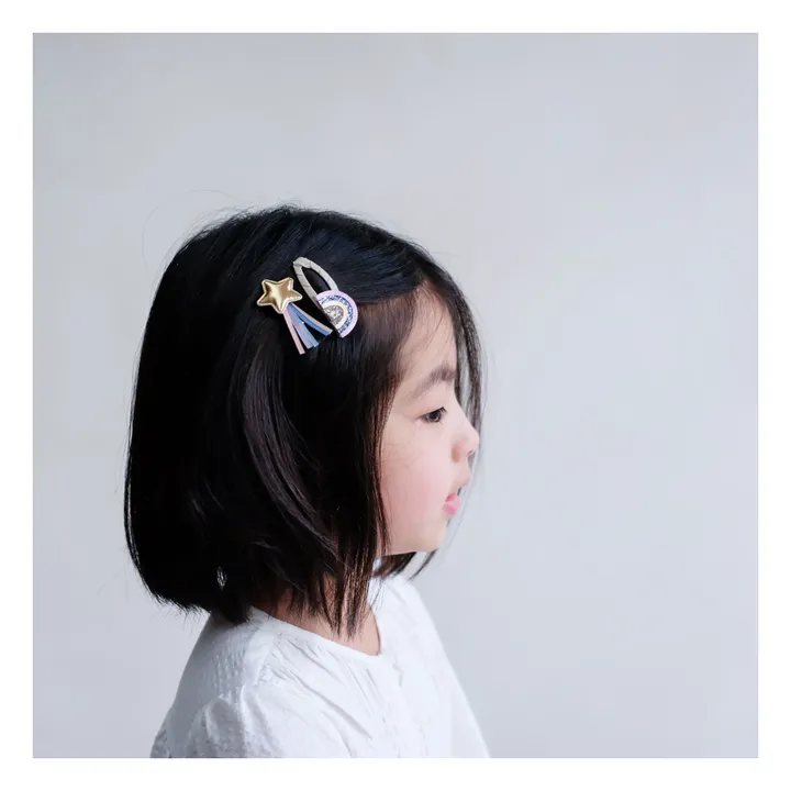 Mimi & Lula Lot 4 Barrettes O'Rainbow | Rose