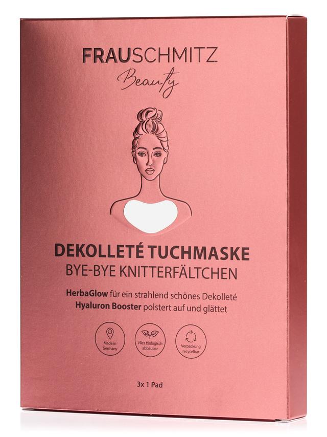 Tuchmaske für Dekolleté, faltenreduzierend, feuchtigkeitsspendend, 3er-Set
