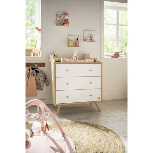 Commode 3 tiroirs ACCESS Blanc Bois - SAUTHON