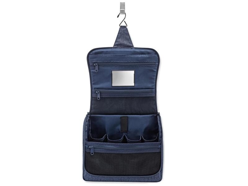 Reisenthel Necessaire Toiletbag XL Herringbone Dark Blue Kulturbeutel für alle wichtigen Bad-Accessoires