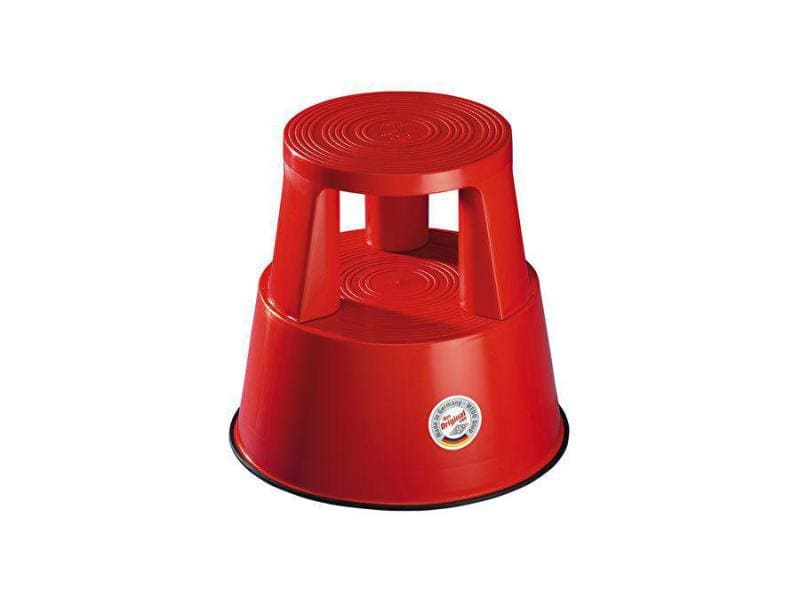 WEDO Hocker Step Kunststoff, Rot Rollhocker Step aus Kunststoff
