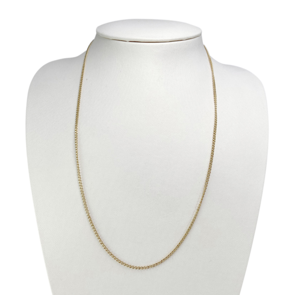 Chaine d'occasion or 750 jaune maille gourmette 55.5 cm
