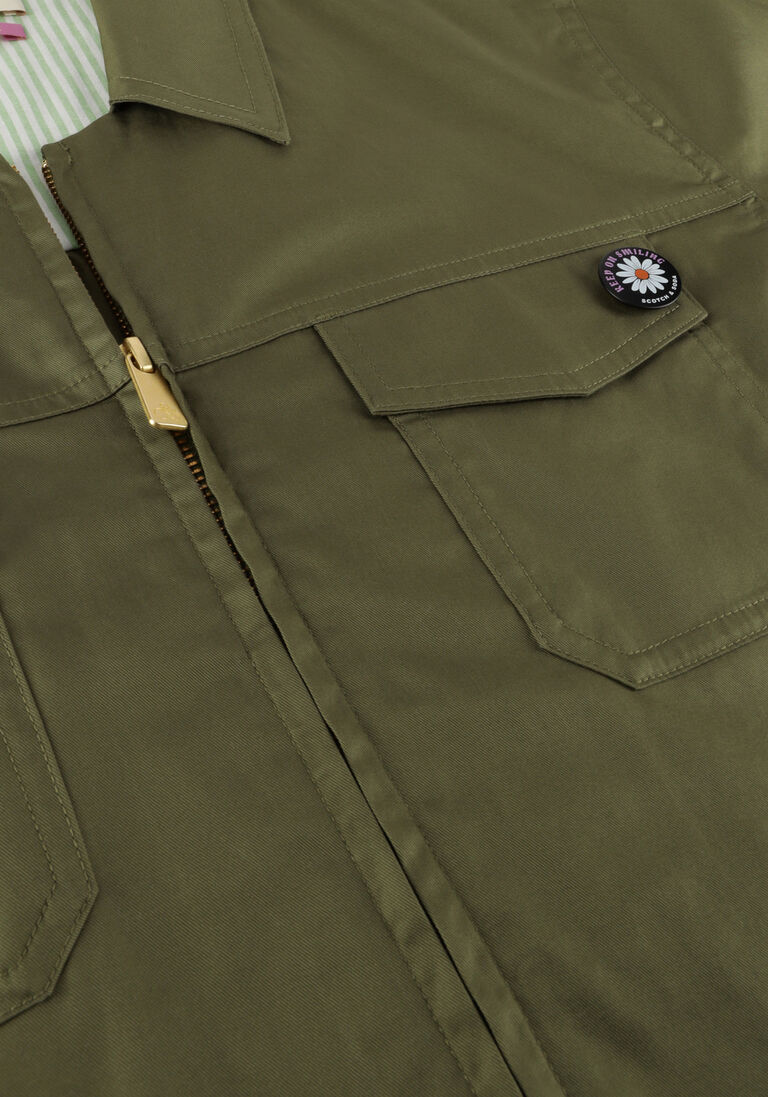 SCOTCH & SODA olijf scotch & soda  short military jumpsuit