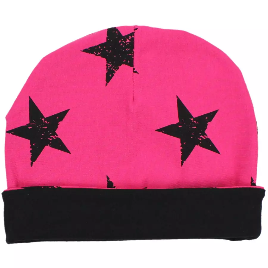 TupTam Unisex Kinder Beanie Mütze Schlauchschal Set schwarzpink