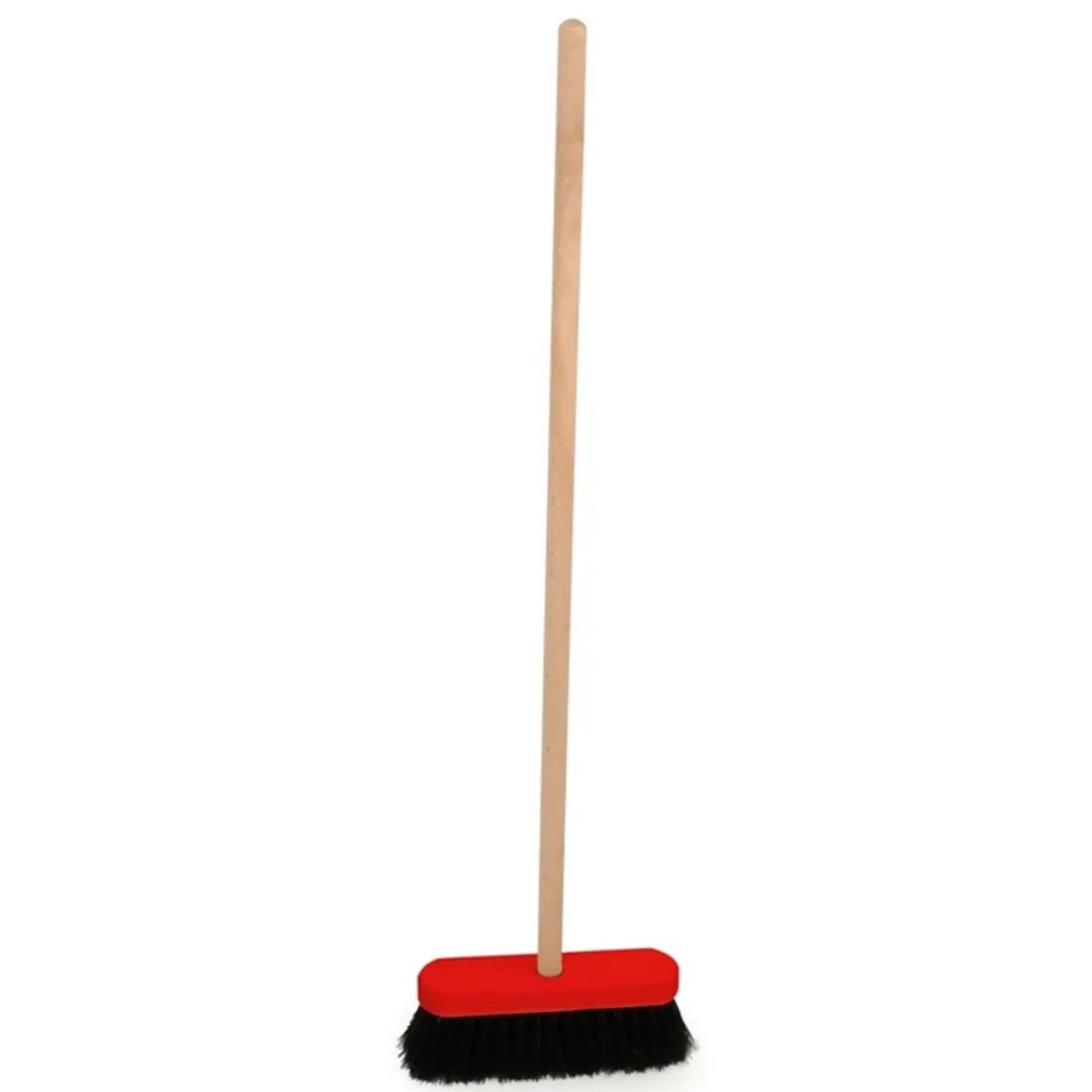 Egmont toys kinderbezem rood-zwart - 70 cm