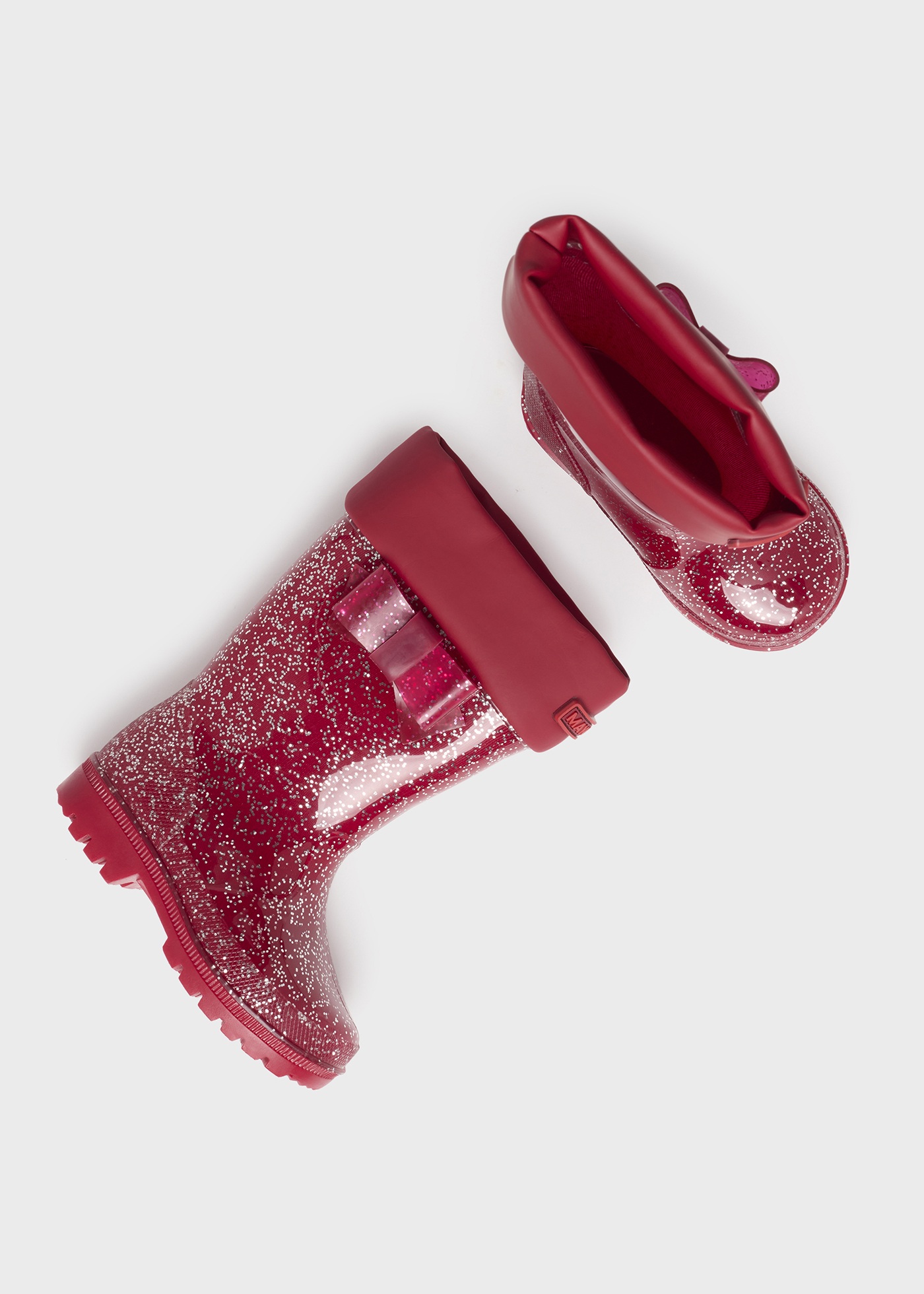 Bota de chuva com glitter para meninas