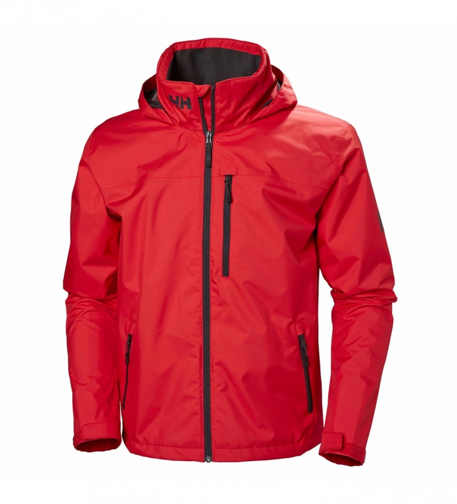 Jaqueta náutica com capuz vermelha Helly Hansen