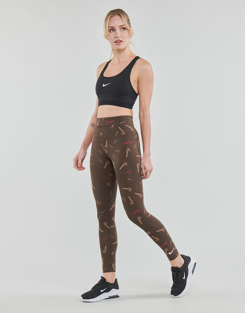 Nike - HW TIGHT AOP PRNT - BAROQUE BROWN/WHITE