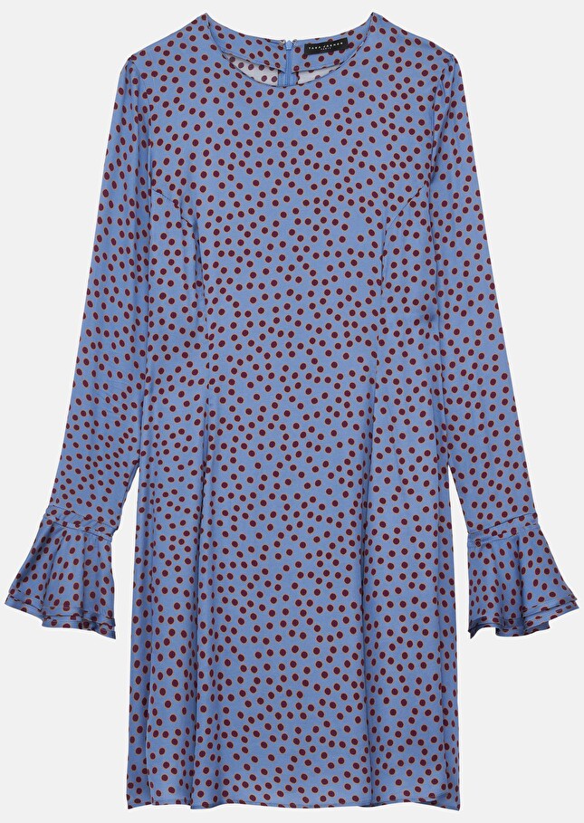Robe Raelbleue imprimée à pois