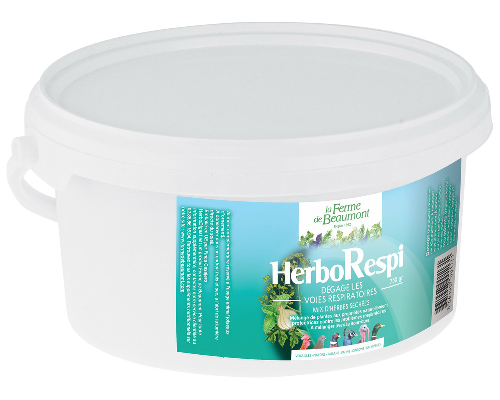 Herborespi 750 gr • mix herbes séchées • décongestionnant respiratoire volailles, poules