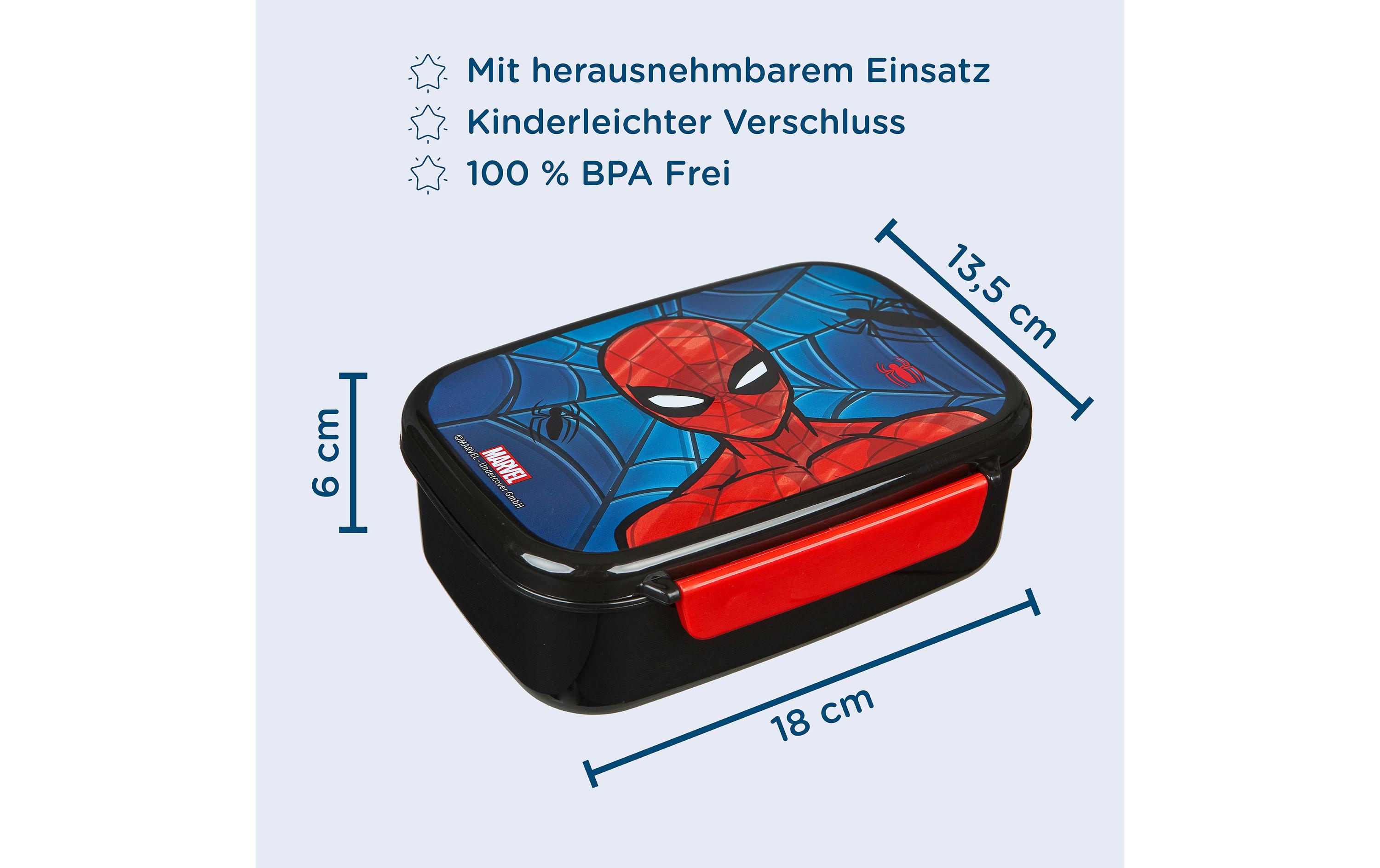 Lunchbox Spiderman Rot/SchwarzBrotzeitdose
