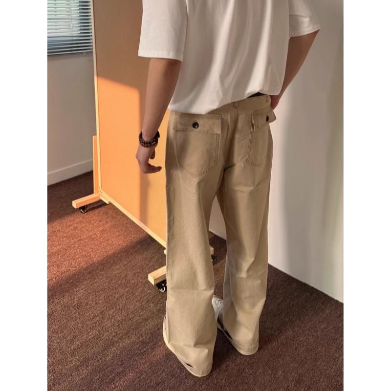 GRAYCIOUS - Middelhoge effen rechte broek