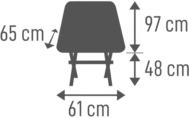 Tambu Campingstuhl aus recyceltem Polyester mit verstellbarer Sitzhöhe