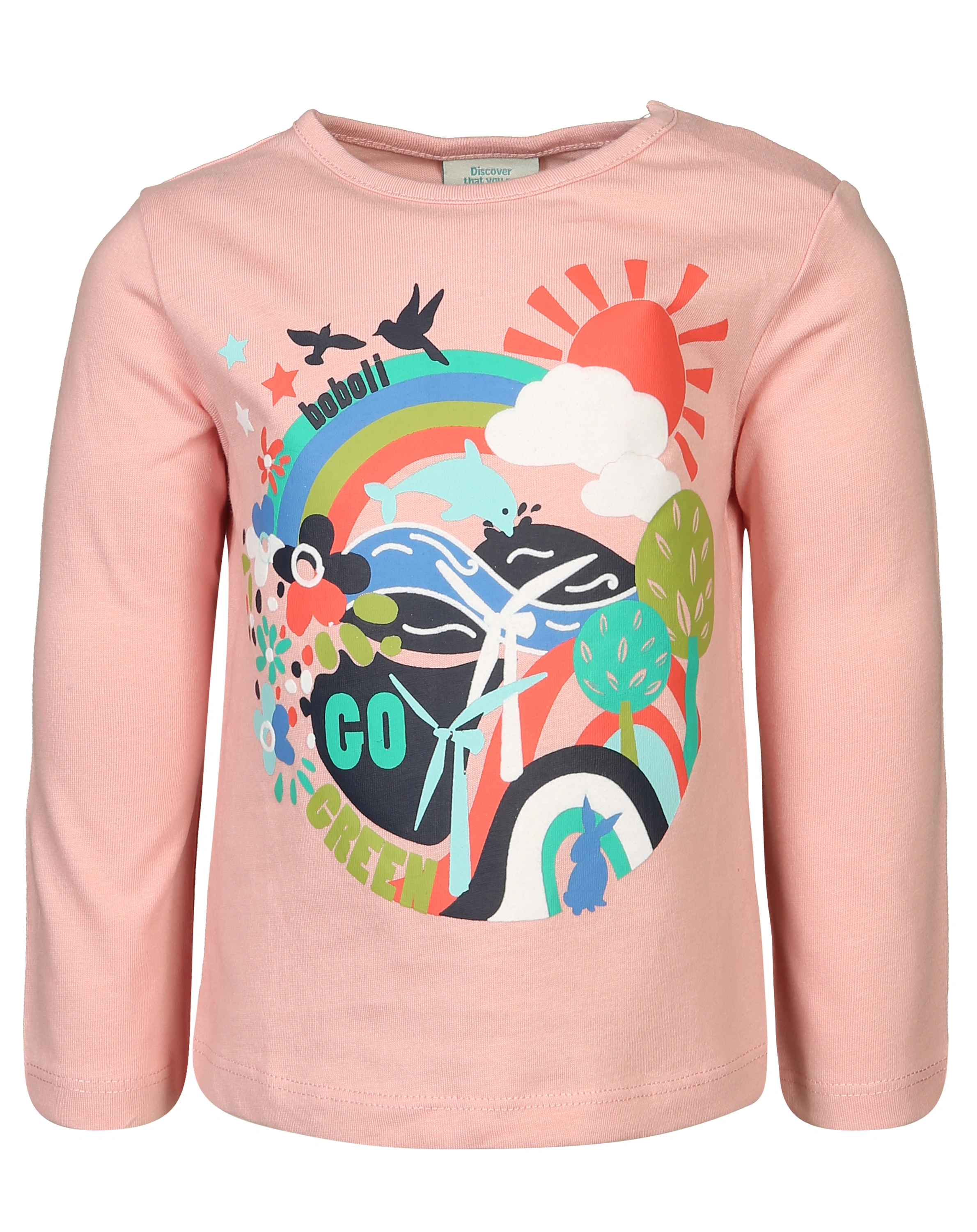 Langarmshirt GO GREEN in rosa