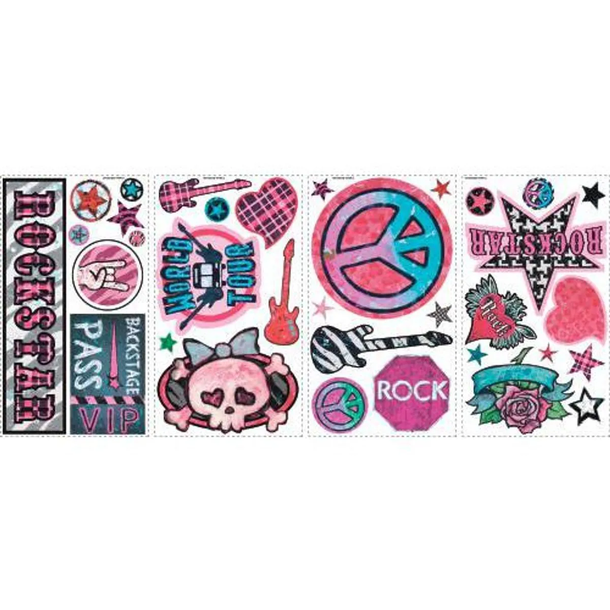 THEDECOFACTORY Girls Rock N Roll Stickers