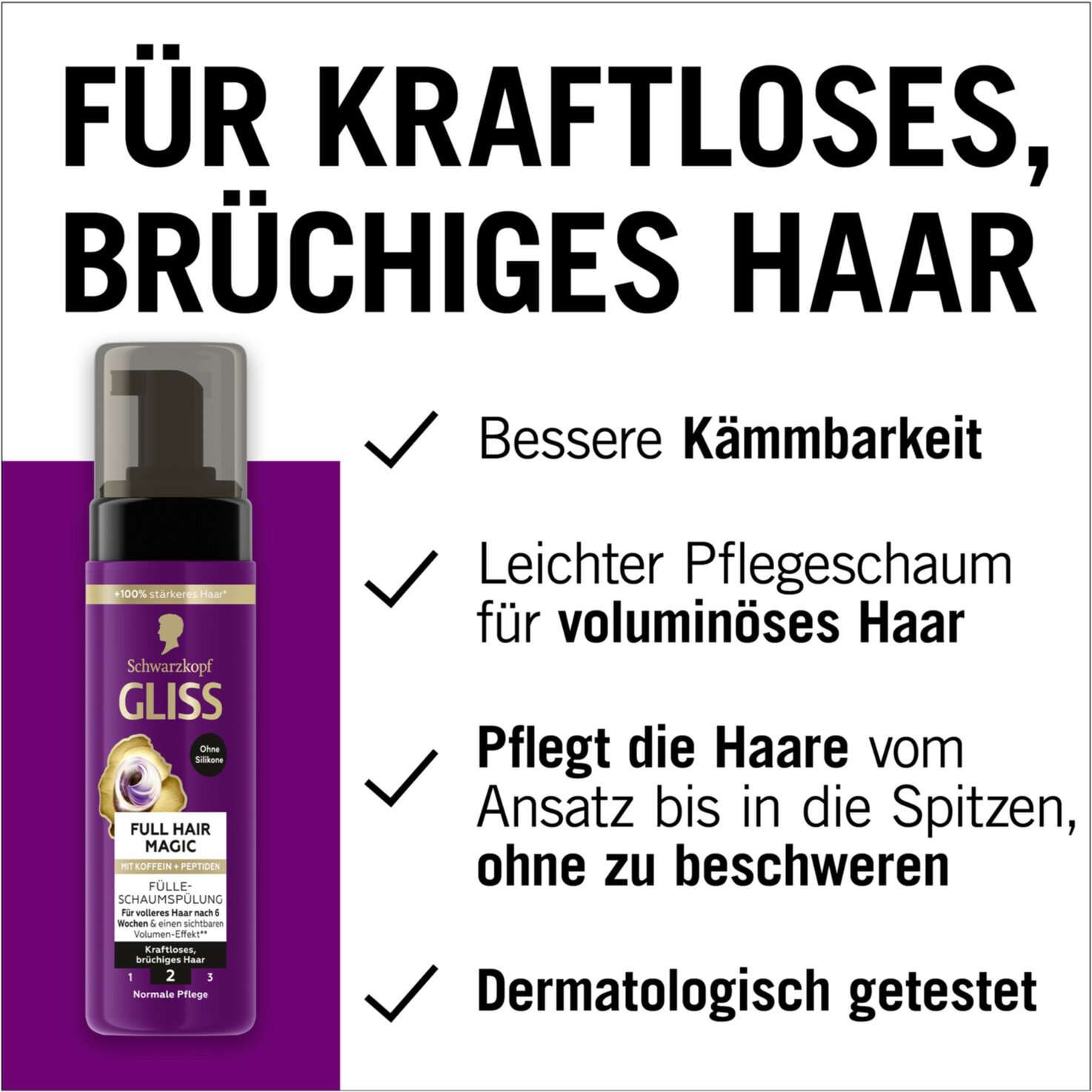 Schwarzkopf Gliss Schaumconditioner Full Hair Magic