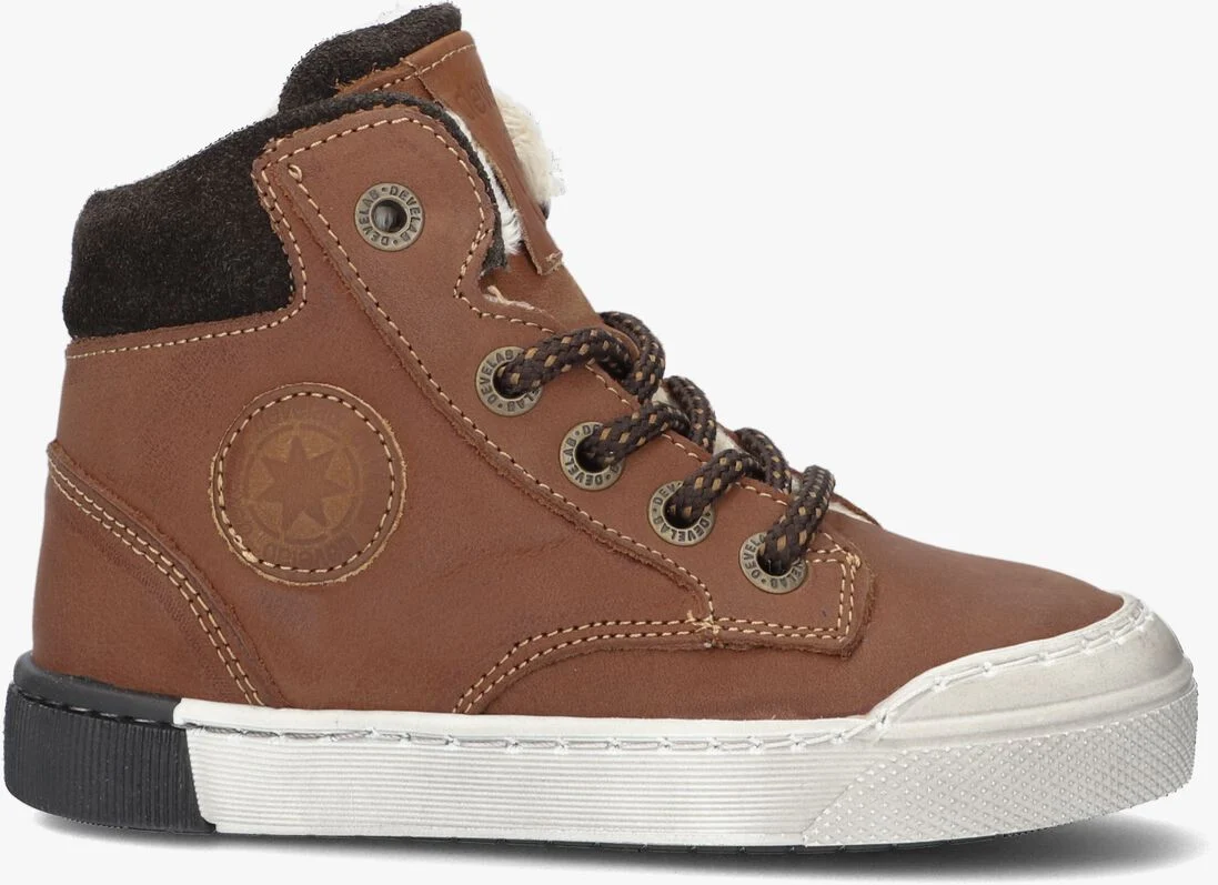 DEVELAB cognac develab hoge sneaker 46163