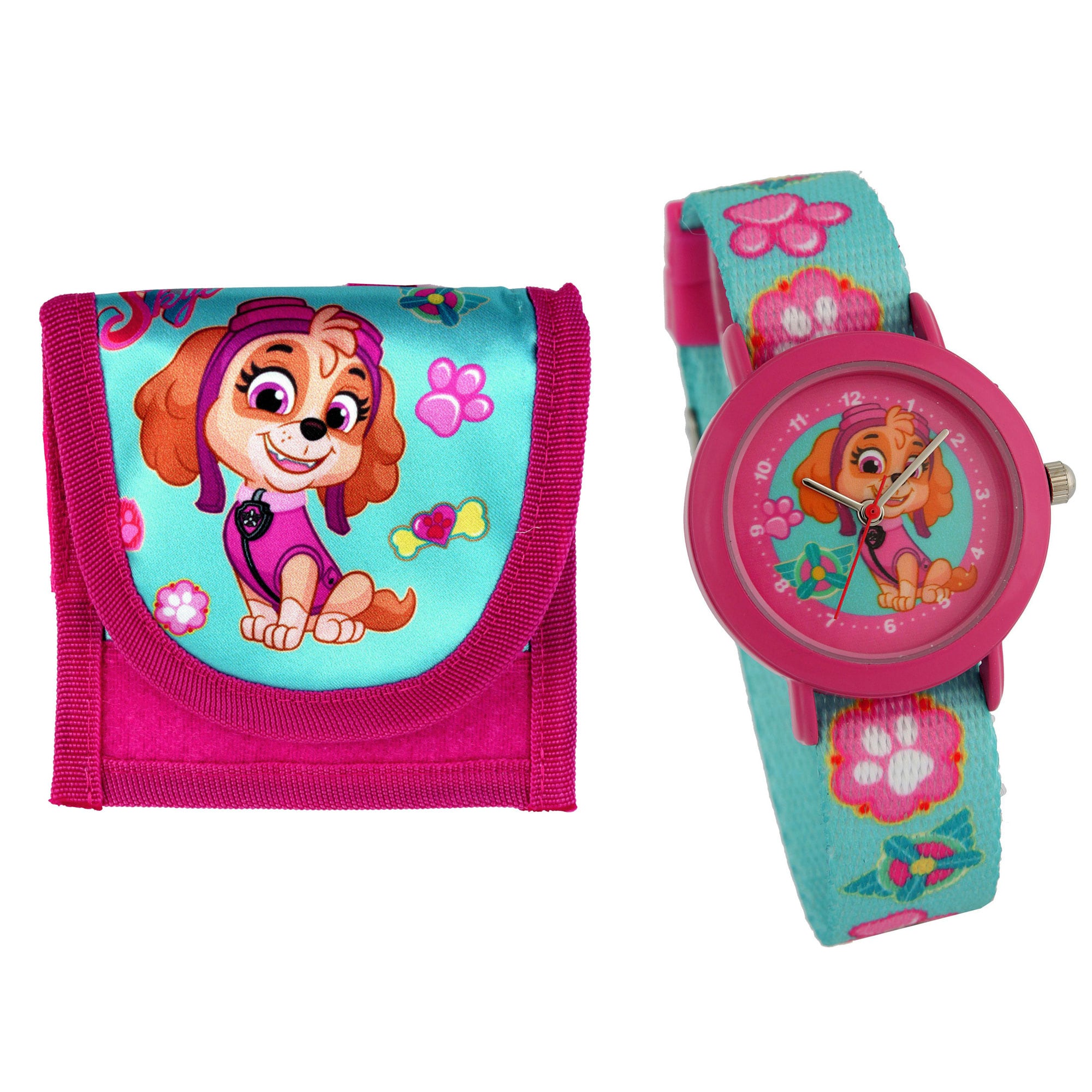PAW PatrolPAW Patrol Kinderarmbanduhr mit Textilarmband und Brustbeutel