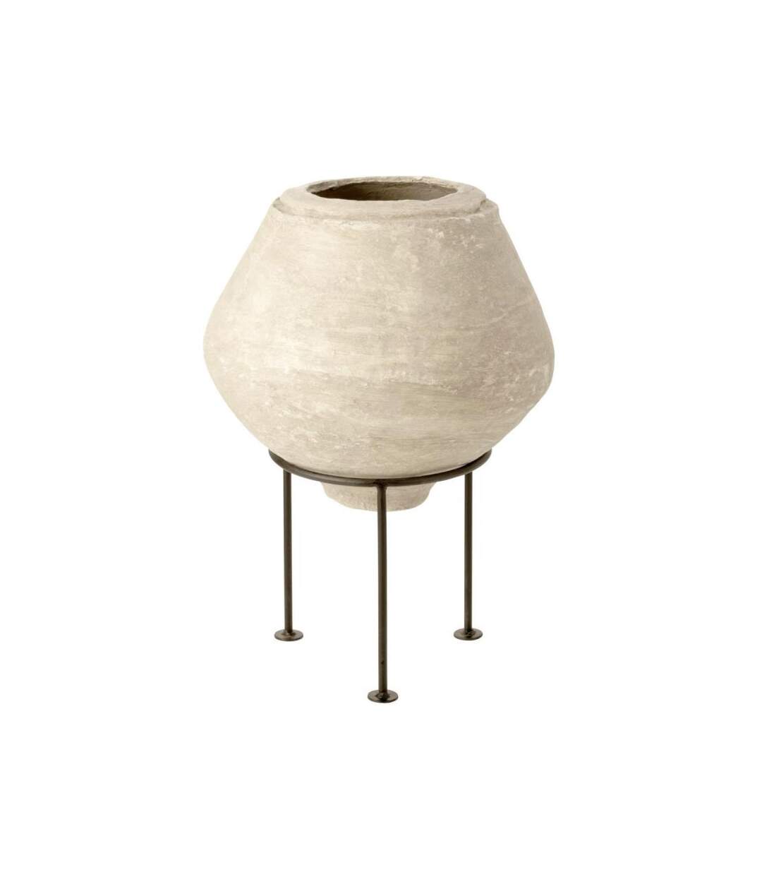 Paris Prix - Cache-pot Déco Sur Pied chad 55cm Blanc