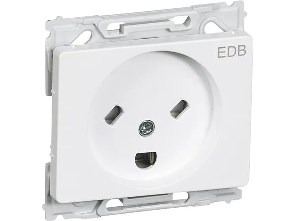 LAURITZ KNUDSEN OPUS® 66 stikkontakt EDB 2-pol med jord hvid.