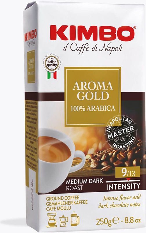 Kimbo - Gold Espresso - Gemalen Koffie - 100% Arabica - 250g