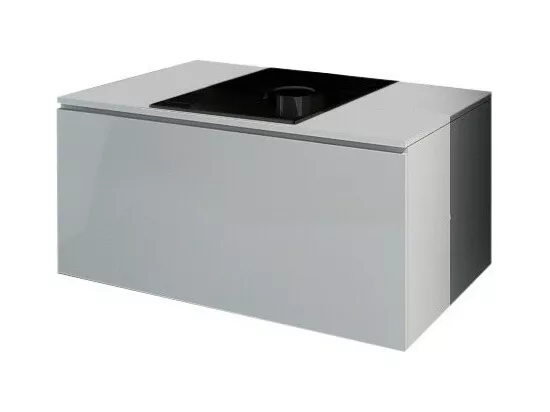 Ensemble meubles de salle de bain blanc collection OWL. 2 colonnes 37x110x35, meuble sous vasque