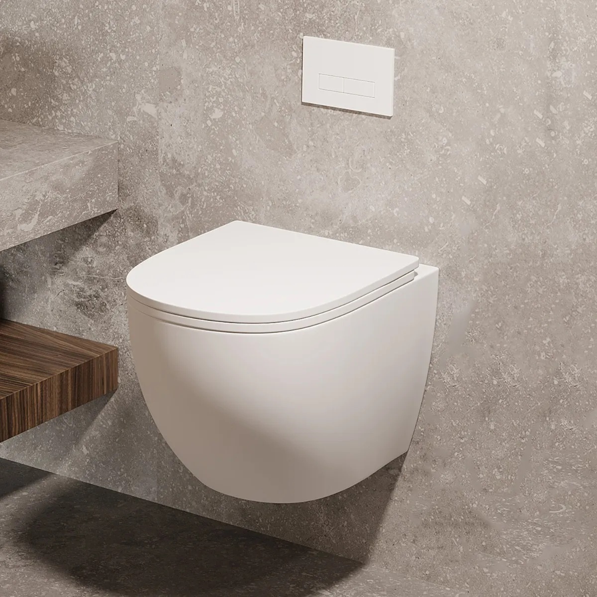 Geberit UP320 met Plieger frame toiletset met Saniclear Itsie randloos toilet wit mat en softclose zitting