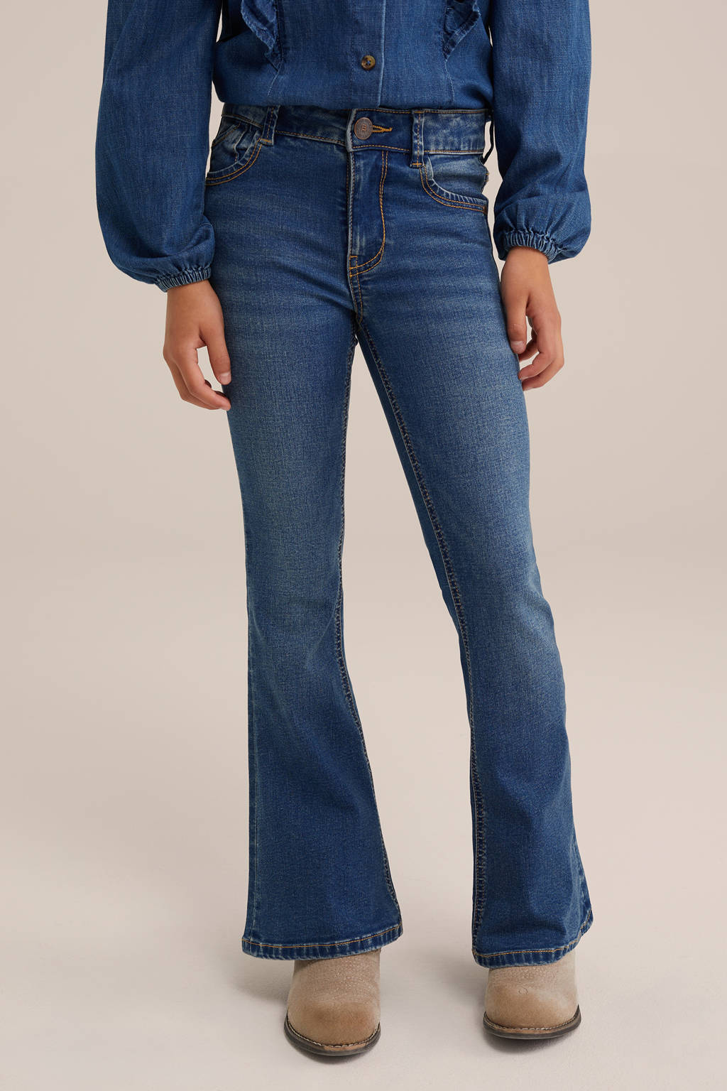 WE Fashion flared jeans blue denim