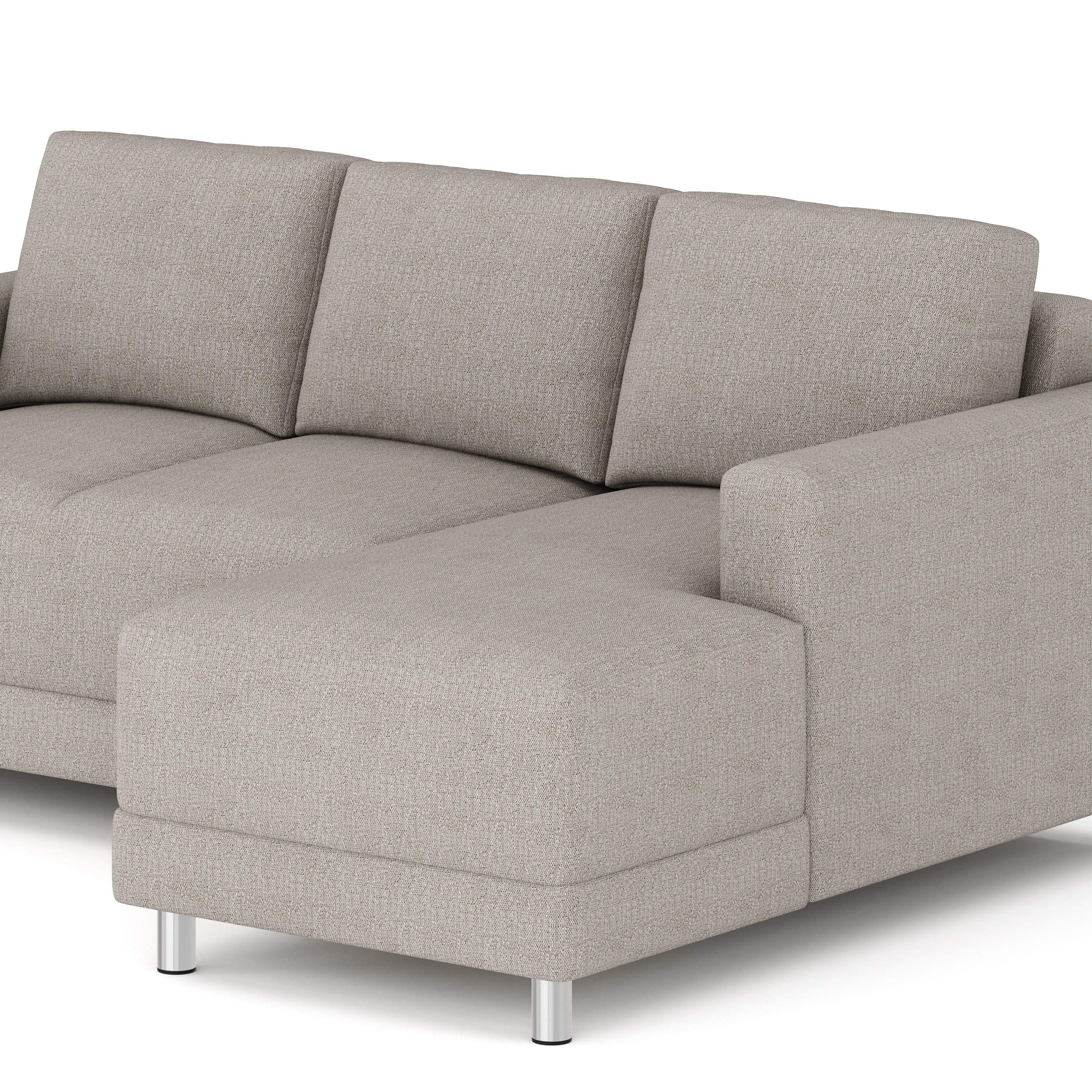 Ecksofa ERIN rechts grau/beige