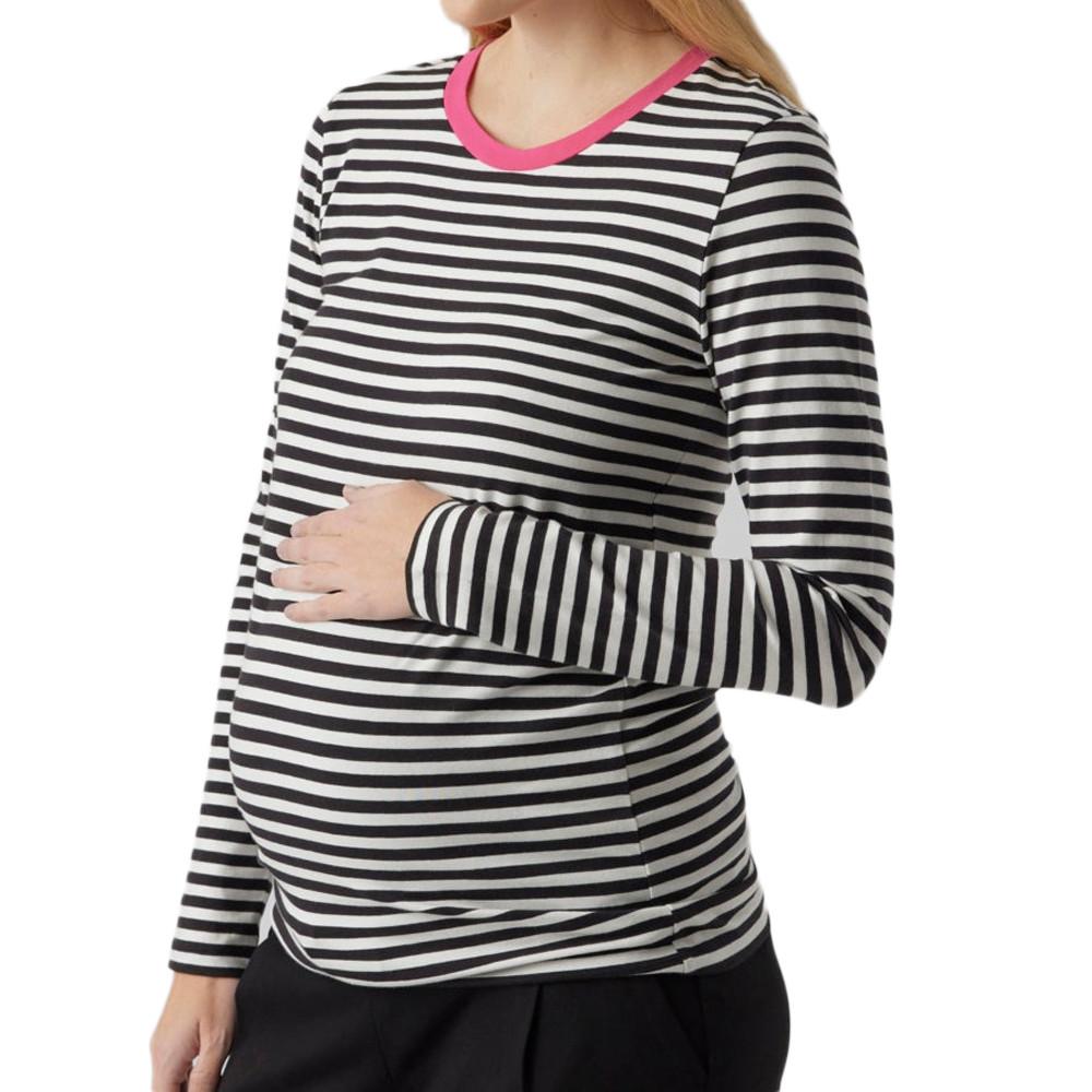 Mamalicious T-Shirt Blanc/Noir Femme Mamalicious Gisela