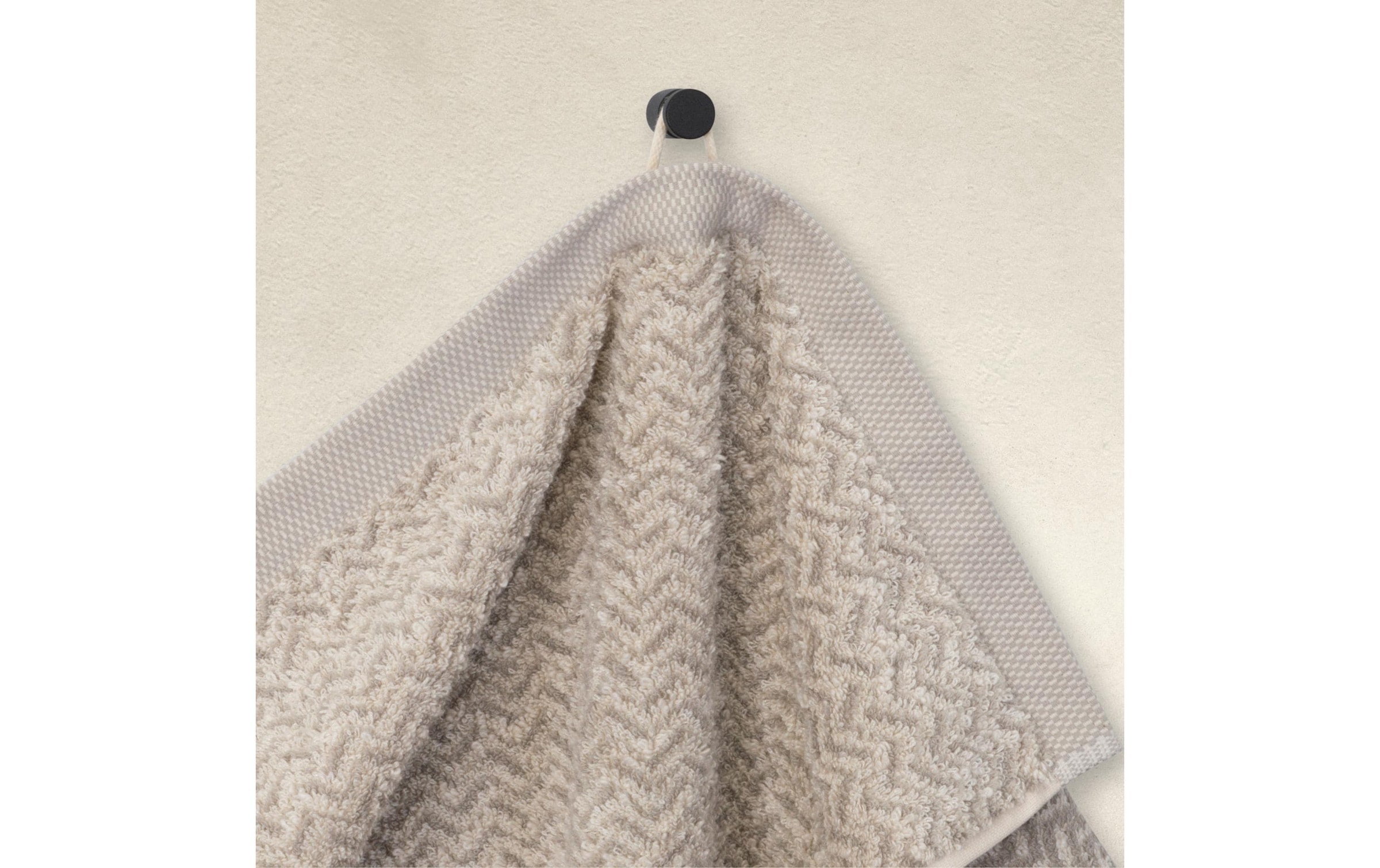 Möve Handtuch »Brooklyn 50 x 100 cm, Beige/Weiss«