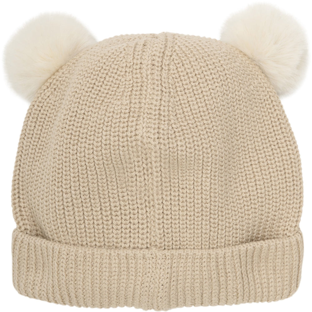 Køb Huttelihut Irish Cream Hue Strik m. Pompoms