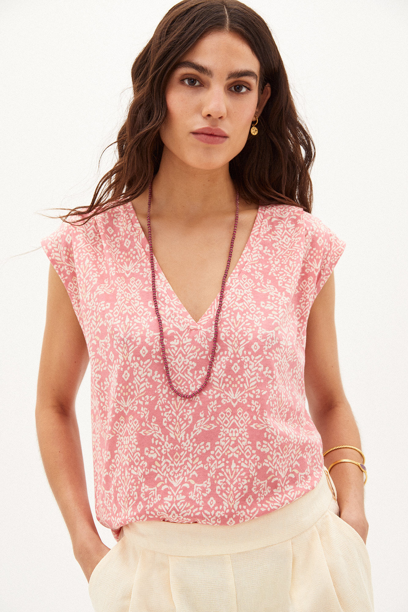 Jade. Camiseta de algodão estampada - Diversas cores