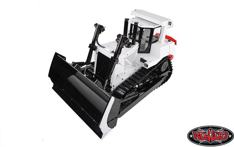 Bulldozer Earth Dozer DXR2 Hydraulisch Weiss, ARTR, 1:14<br>Voll funktionsfähiger Bulldozer im Massstab 1:14 mit Hydraulik