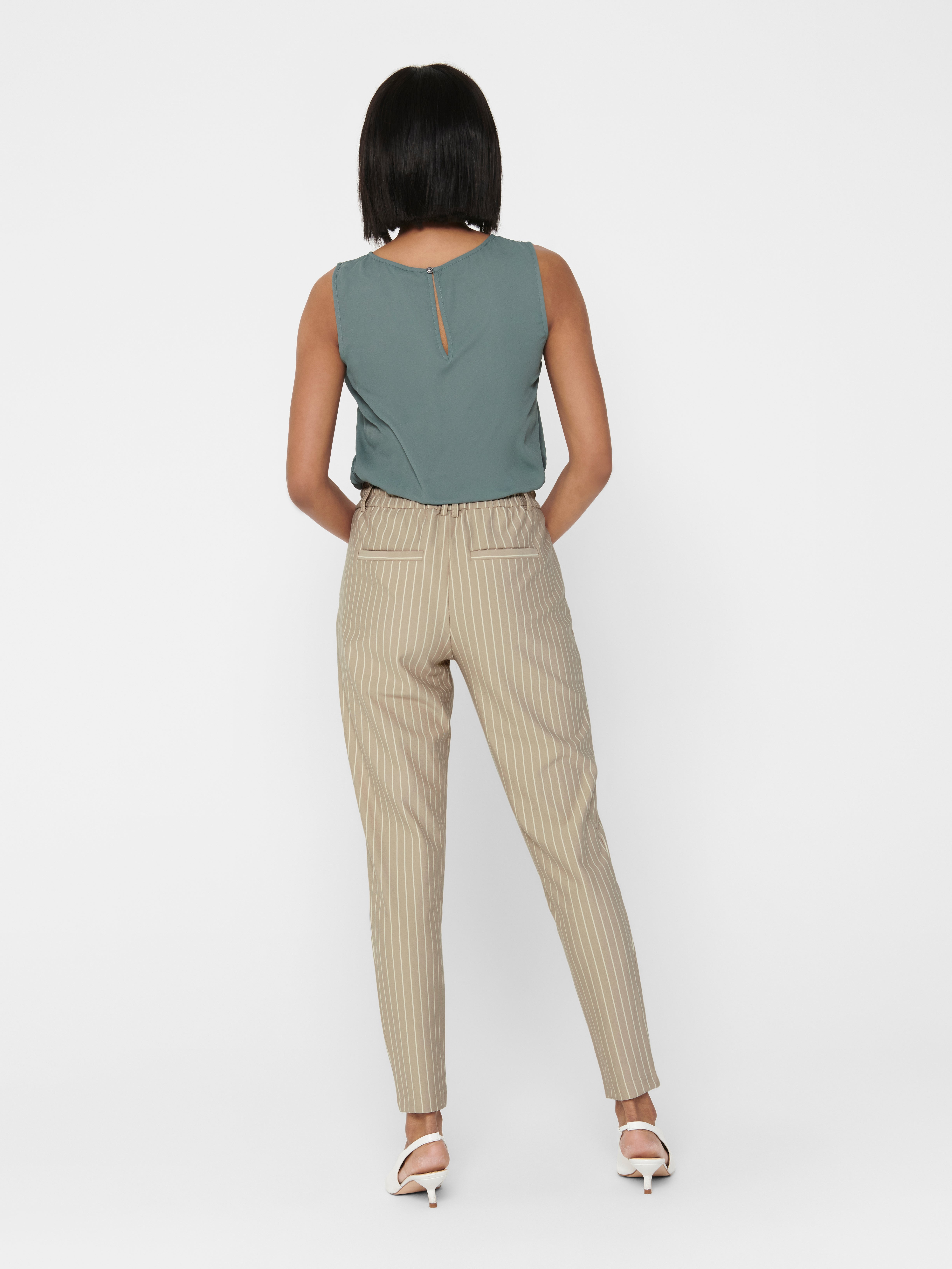 ONLPOPTRASH Mittlere Taille Normal geschnitten Klassische Hose Humus