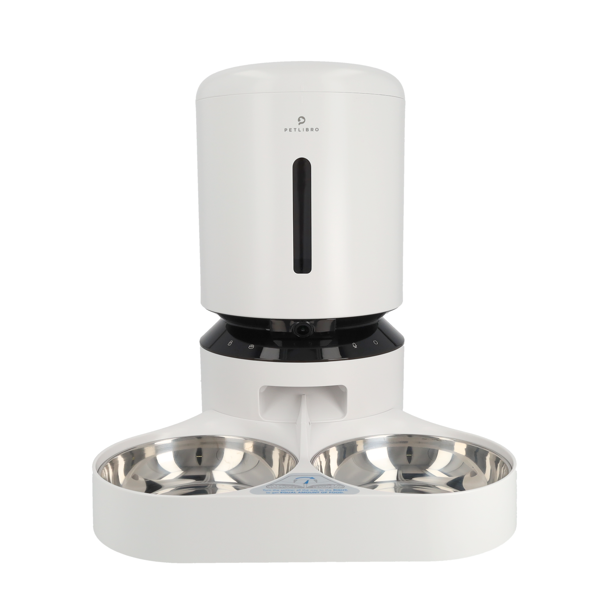 (5L) Granary Automatic Dual Feeder Automatischer Haustier Futter Spender inkl. Kamera / App Steuerung iOS/Android (PL-AF203-96W) - Weiss