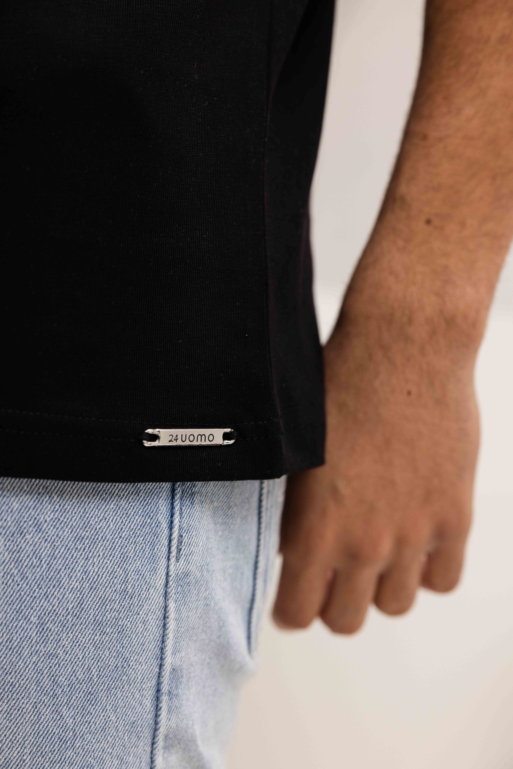 24 Uomo Wave T-Shirt Heren Zwart