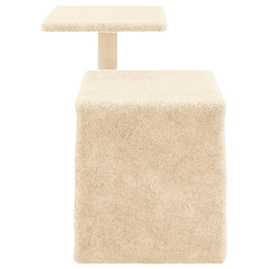 Arranhador para gatos vidaXL com postes de sisal, cor creme, 50,5 cm