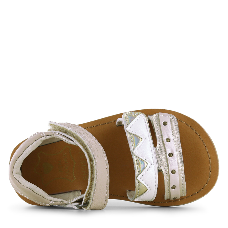 Shoesme taupe sandaal Metallic, Microfiber leer | Meisjes schoenen