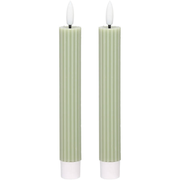 Blokker LED Dinerkaars Ribbel - 2,2x15,5 cm - Licht Groen