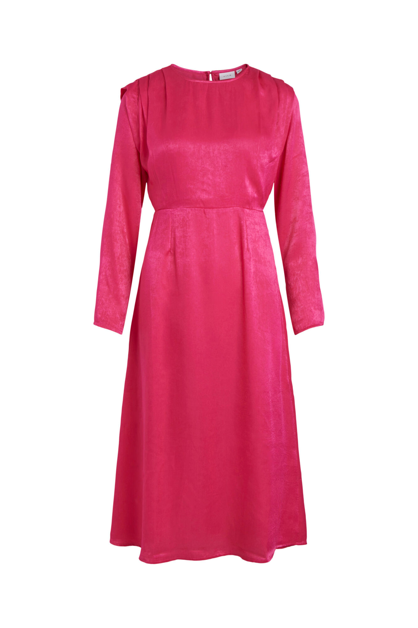 Vestido de manga comprida com abertura nas costas - Rosa