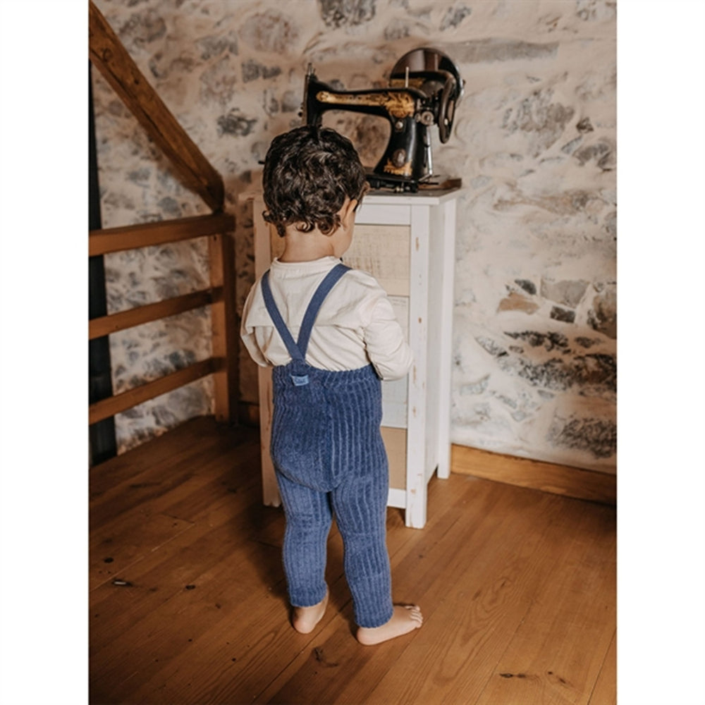 Granny Teddy Footless Tights Steel Blue Blend