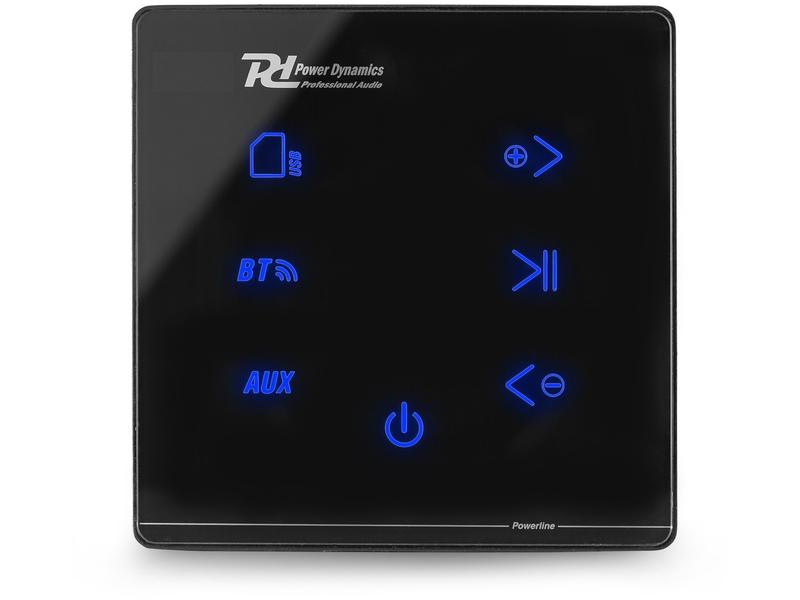 Power Dynamics Verstärker Pro Powerline A100B 4x 20W, Schwa Einbau-Audio System mit Bluetooth und MP3-Player (USB und SD-Karte), für 4 Lautsprecher