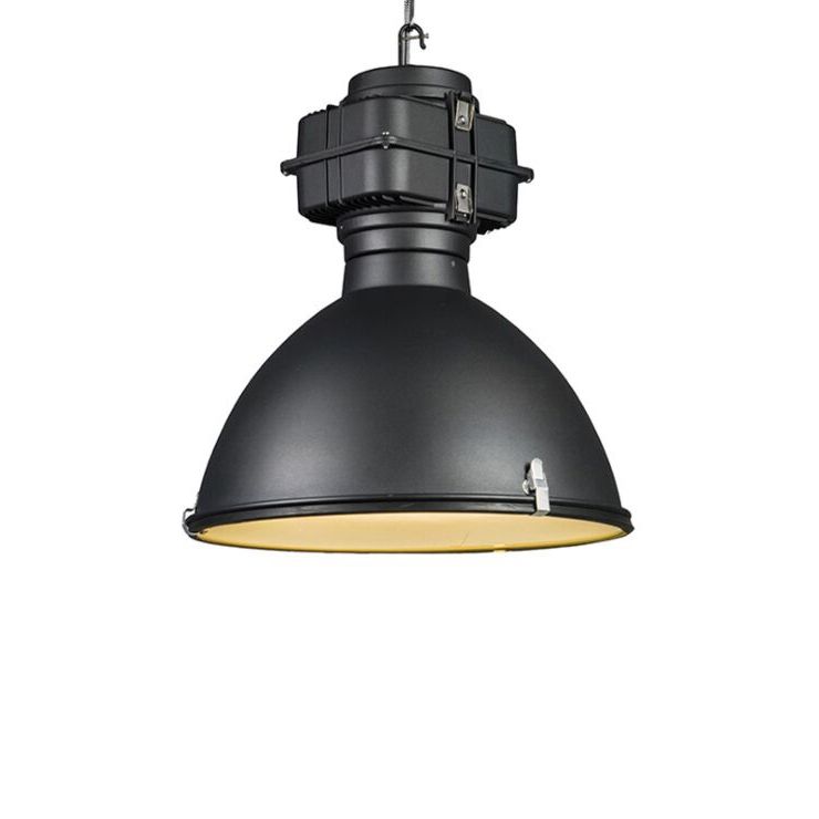 Smart industriële hanglamp zwart 53 cm incl. A60 Wifi - Sicko