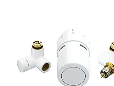 DANFOSS Ventilsæt type RTX inkl. returtermostat som føler på vandets temperatur. Højre montering af reguleringsventil/RTX returtermostat.