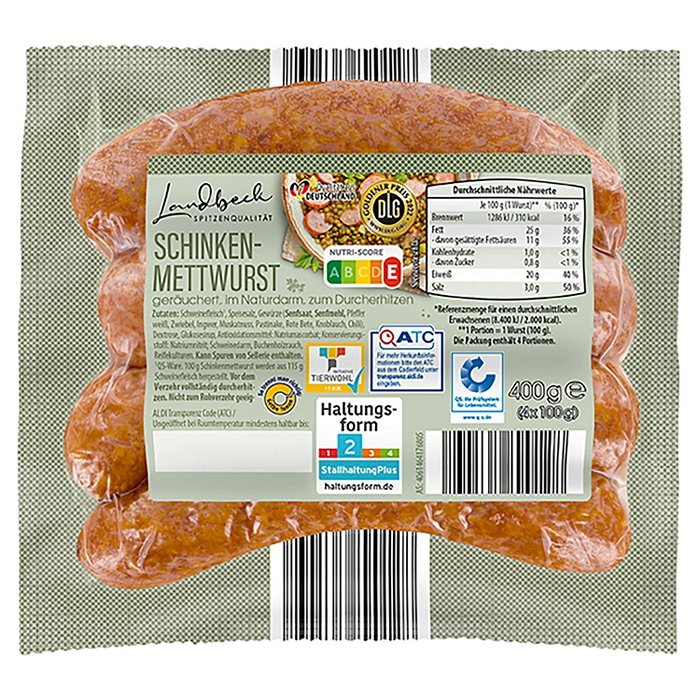 LANDBECK Schinkenmettwurst 400 g